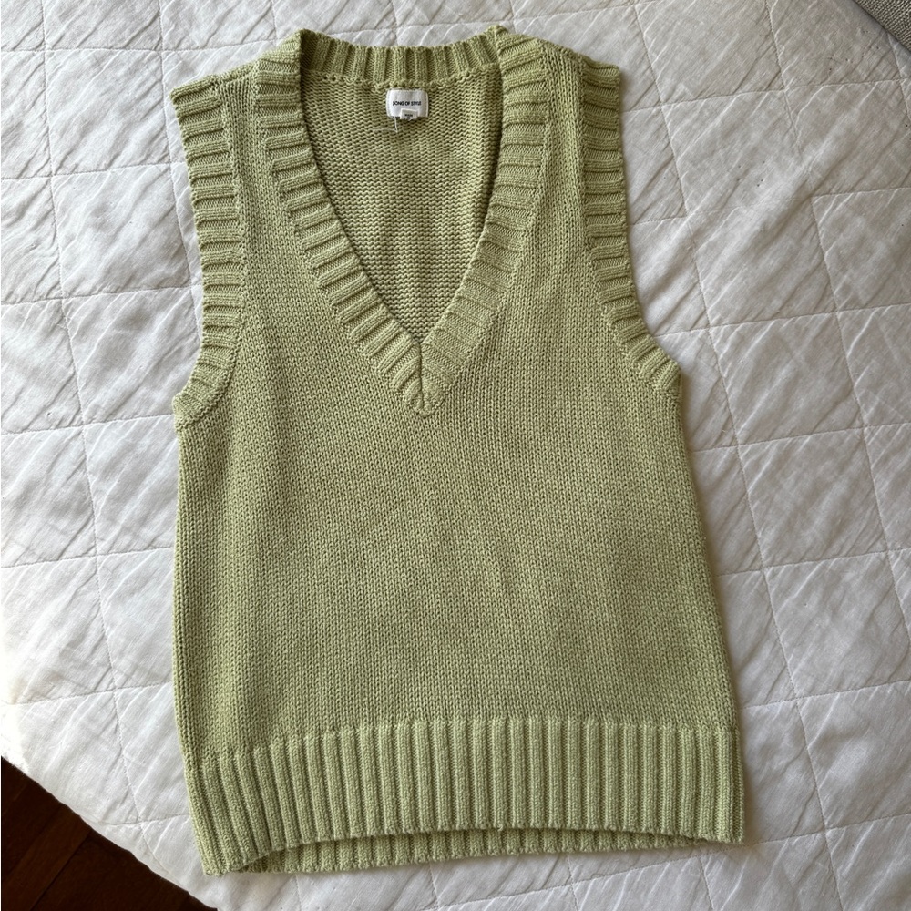 Song of Style Green Sweater Vest